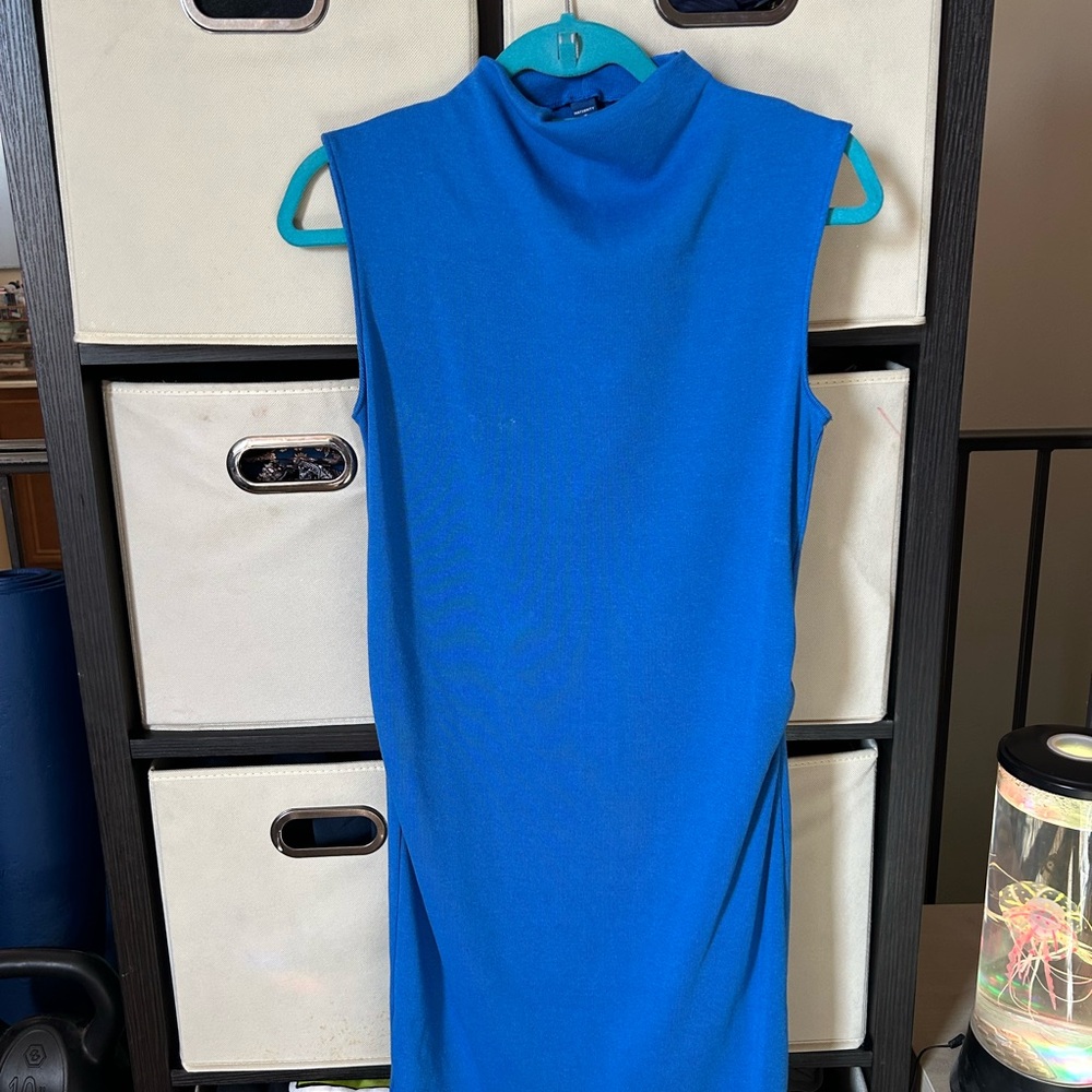 Maternity Blue/Olive green Sleeveless Dress